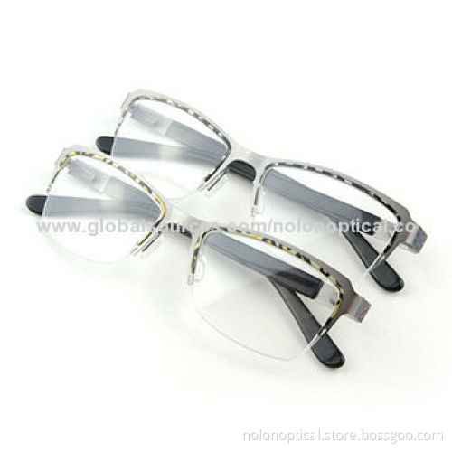 Stainless steel Rimless Frame with Colorful Wave-like Pattern